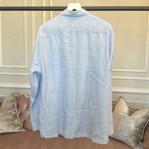 POLO ASSN REGULAR FIT SOLID 100% LINEN CASUAL POLO SHIRT SIZE XL - Picture 7 of 11